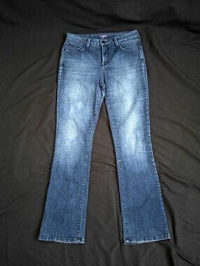 NYDJ Womens Mini Boot Cut Jeans 10 Blue Lift-Tuck MADE IN USA
